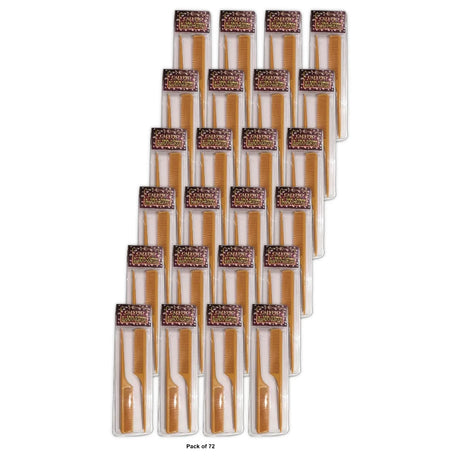 Calypso Caribbean Hard Rubber Rat Tail Teasing Styling Comb 9 Inch 4 Pack(Pack of 72)