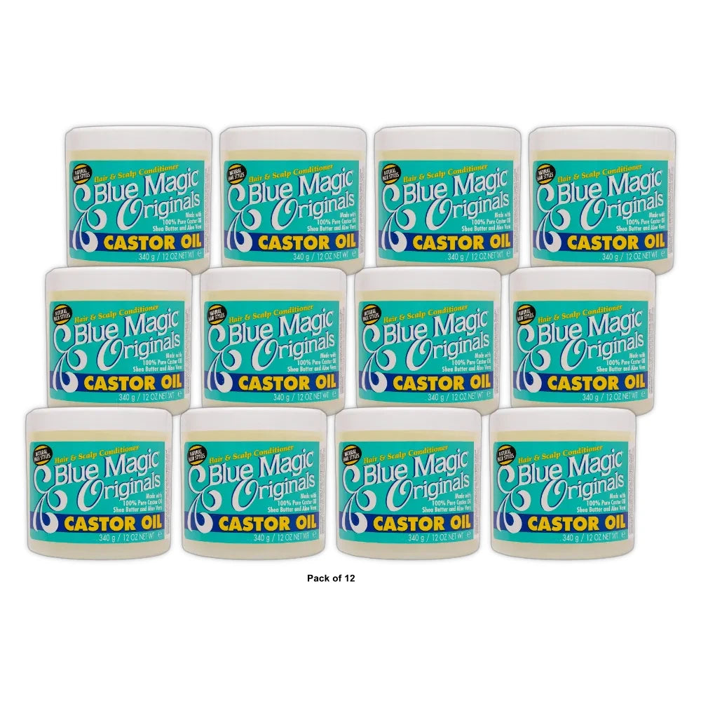 Blue Magic Originals Castor Oil Hair & Scalp Conditioner 12 0z (Pack of 12)