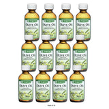 De La Cruz Olive Oil 100% Pure Expeller-Pressed Olive Oil Moisturizer for Skin 2 Oz (Pack of 12)