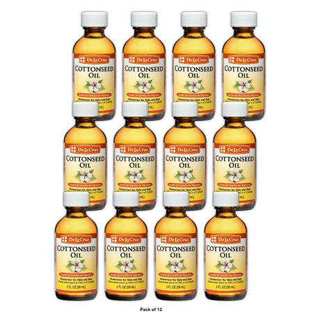 De La Cruz Cottonseed Oil 2 oz (Pack of 12)