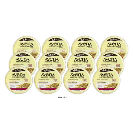 Avena Instituto Espanol Hand and Body Moisturizing Cream Revitalizes and Protect 6.8. Oz (Pack of 12)