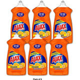 Ajax Ultra Triple Action Dishwashing Liquid Dish Soap Orange 52Oz (Pack of 6)