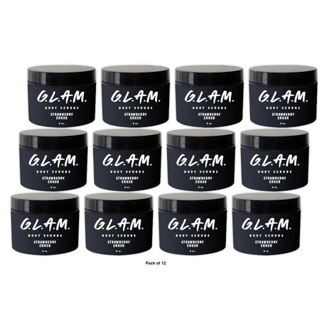 G.L.A.M. Strawberry Body Exfoliant 8 Oz (Pack of 12)