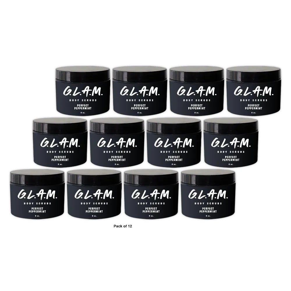 G.L.A.M. Perfect Peppermint Body Exfoliant 8 Oz (Pack of 12)