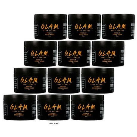 G.L.A.M. BUBBLIN BROWN SUGAR BODY SCRUB 8 Oz (Pack of 12)