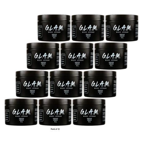 GLAM COFFEE CRAZE BODY SCRUB 8 Oz (Pack of 12)