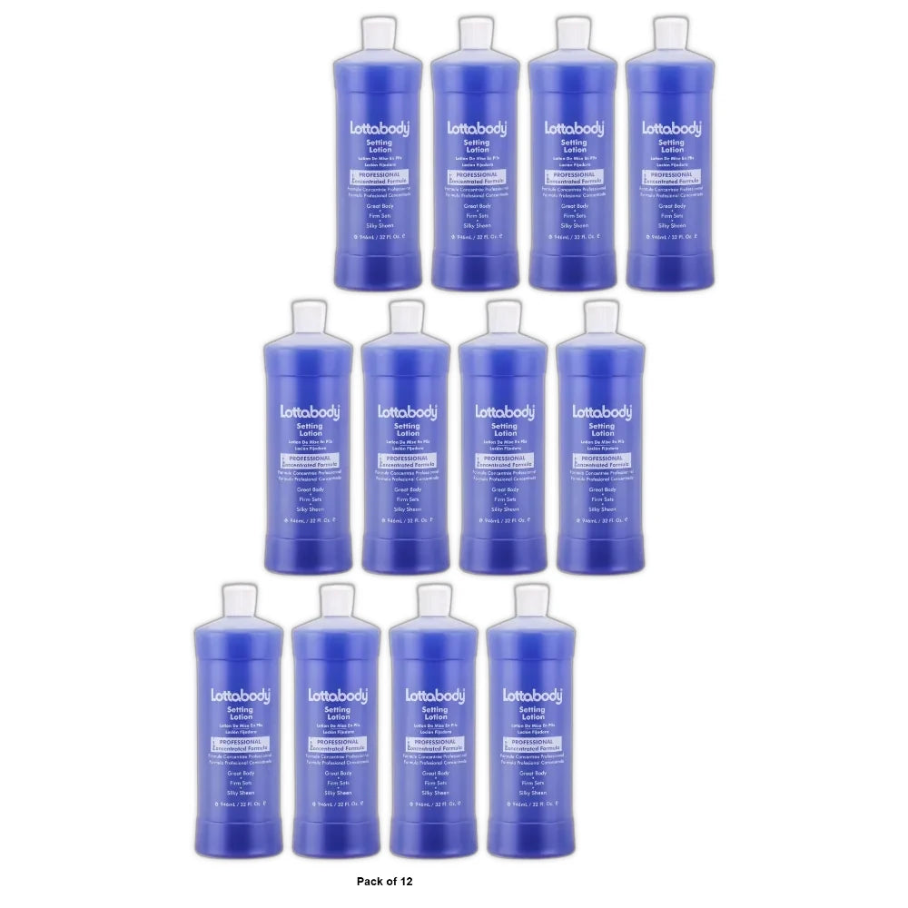 LOTTABODY Professional Concentrated Formula Setting Lotion 32 oz (Pack of 12)