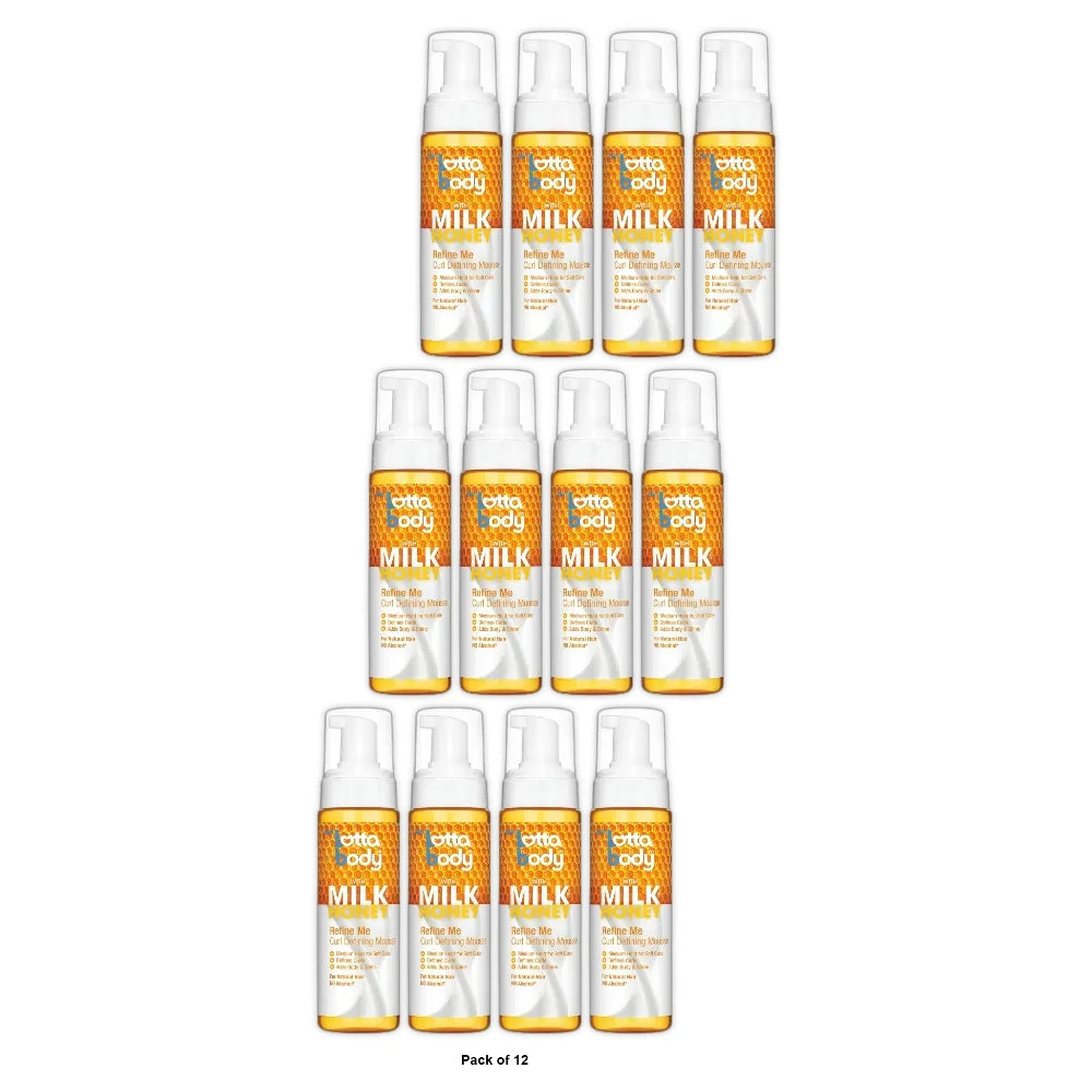 Lottabody Refine Me Curl Defining Mousse Milk and Honey 7oz (Pack of 12)