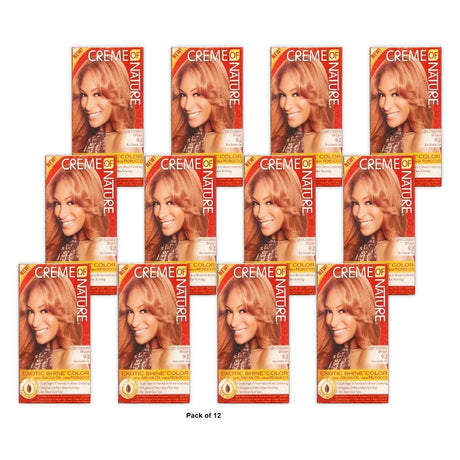 Creme of Nature Exotic Shine Color With Argan Oil Light Caramel Brown 9.2, 1 ea (Pack of 12)