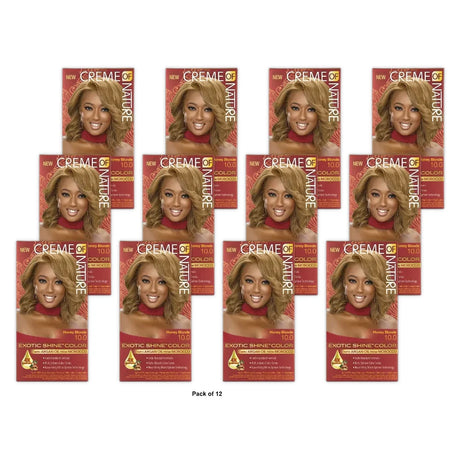 Creme of Nature Exotic Shine Color Hair Color 10.0 Honey Blonde (Pack of 12)