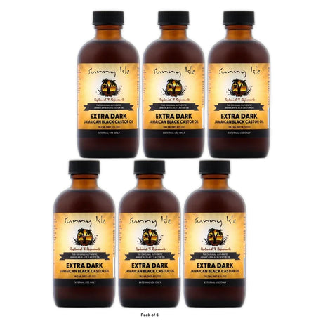 Sunny Isle Extra Dark Jamaican Black Castor Oil - 4 fl oz (Pack of 6)