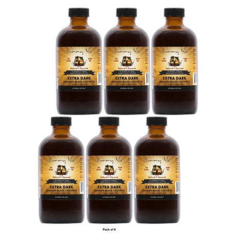 Sunny Isle Extra Dark Jamaican Black Castor Oil 8oz (Pack of 6)