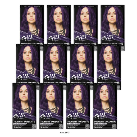 Splat Midnight Kit Semi Permanent Hair Color - Tanzanite - 6.75 fl oz (Pack of 12)