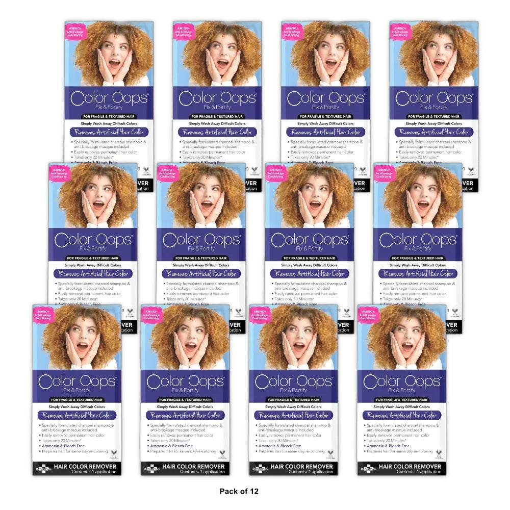 Color Oops Fix and Fortify Hair Color Remover Bleach-Free Bond Rejuvenating Dye (Pack of 12)