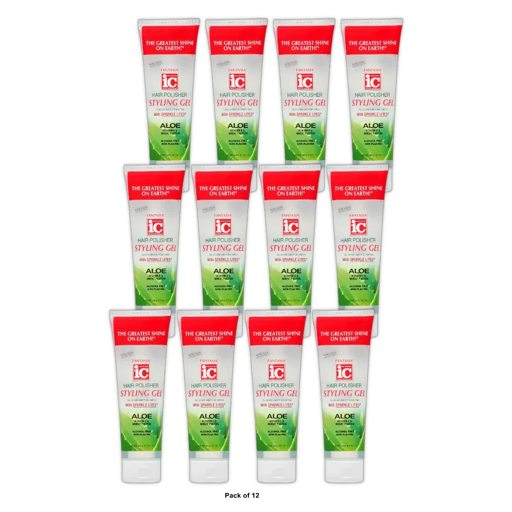 Fantasia Hair Styling Gel, Ounce 8.7 Oz (Pack of 12)