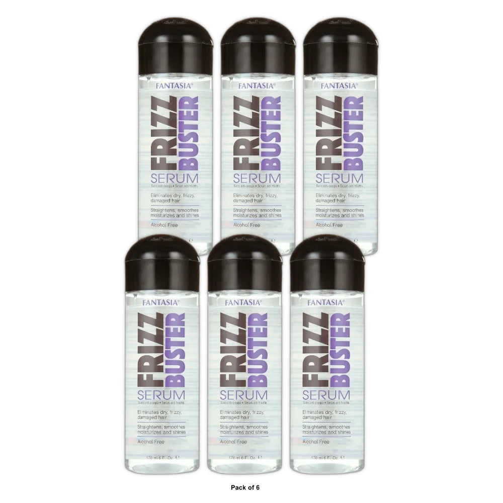 Fantasia Frizz Buster Humidity Resistant Moisturizing Hair Serum, 6 fl oz- (Pack of 6)
