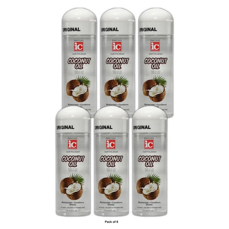 Fantasia ic Coconut Oil Hair Polisher 6 Oz (Pack of 6)