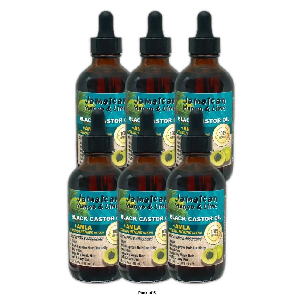 Jamaican Mango Lime - Black Castor Oil Amla 4. Oz (Pack of 6)