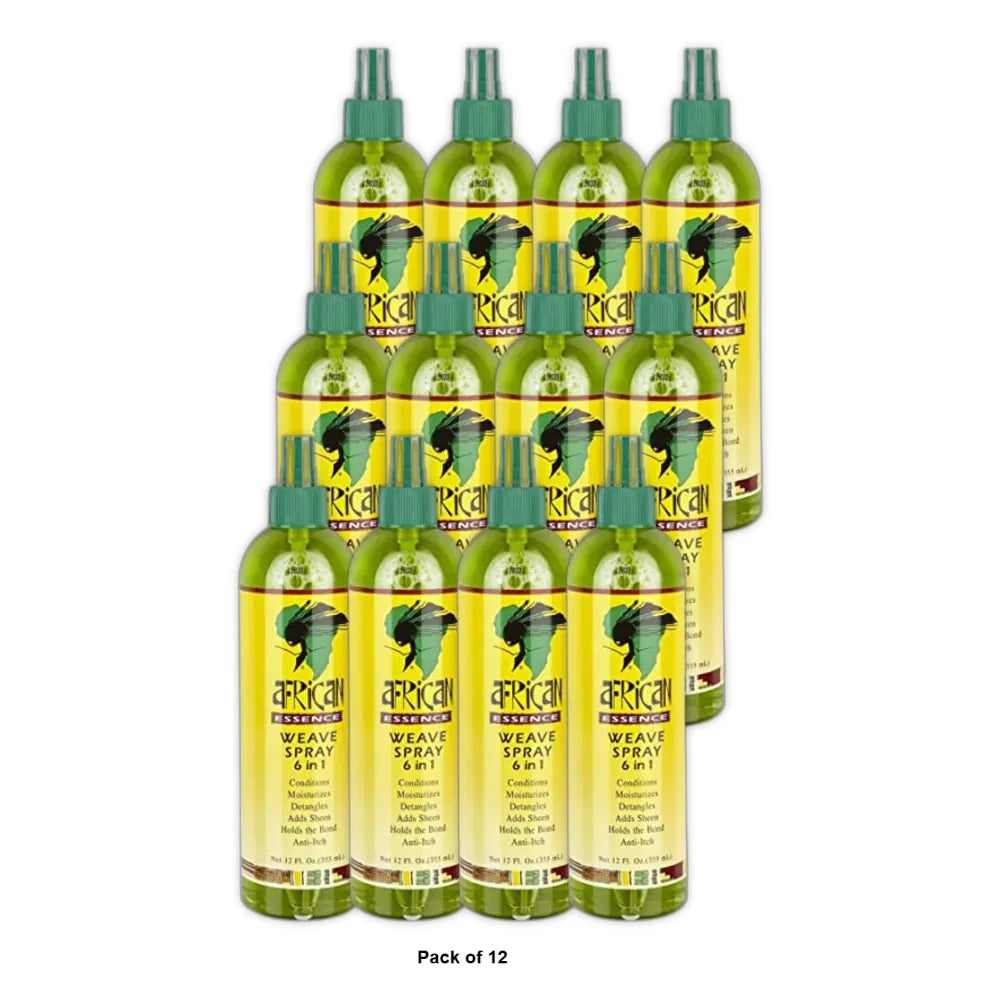 African Essence Weave Spray 6 in 1 -  12 Fl. Oz  (Pack of 12)