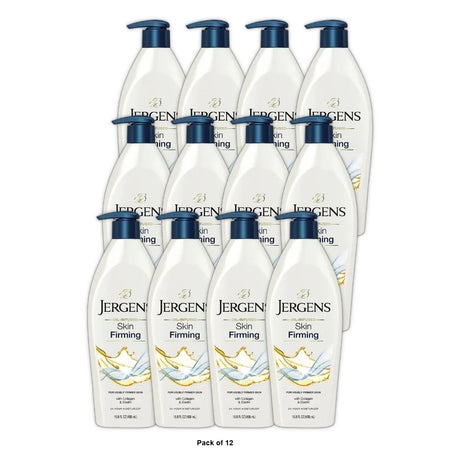 Jergens Skin Firming Body Lotion, with Collagen and Elastin, For Dry Skin, Derma 16.8 Oz (Pack of 12)