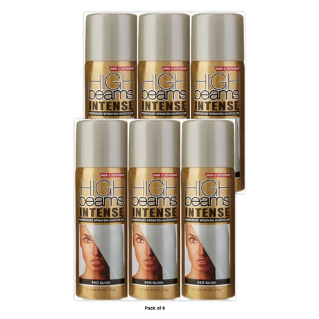 Salon Grafix High Beams Intense Temporary Spray - Silver 2.7 oz Hair Color (Pack of 6)