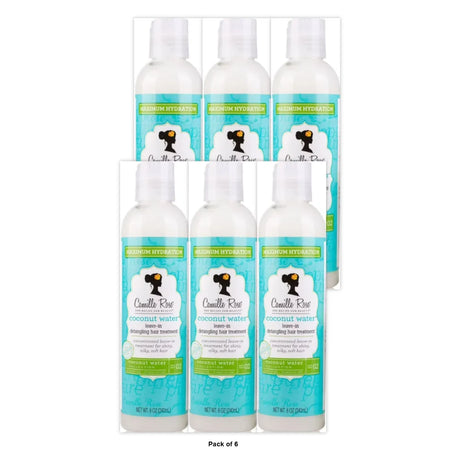 Camille Rose Coconut Water Leave-In Detangling Hair Treatment - 8oz (Pack of 6)