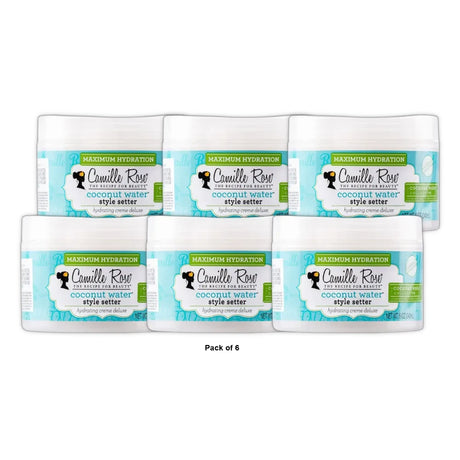 Camille Rose Coconut Water Hydrae & Soften Styler Setter Styling Gel with Coconu 8 Oz (Pack of 6)