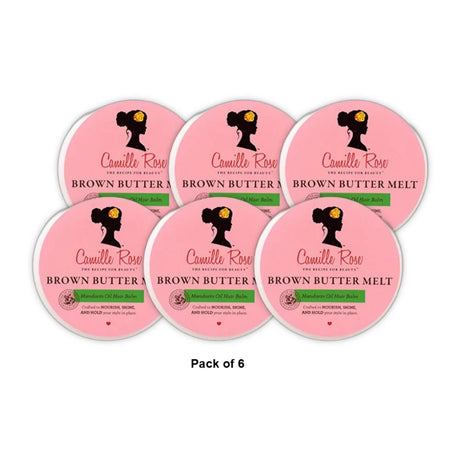 Camille Rose - Brown Butter Melt Mandarin Oil Hair Balm 4 Oz (Pack of 6)