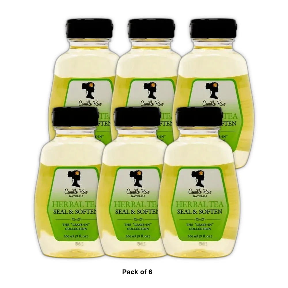 Camille Rose Naturals Herbal Tea Seal and Softening Leave-In Hair Conditioner 9. Oz (Pack of 6)