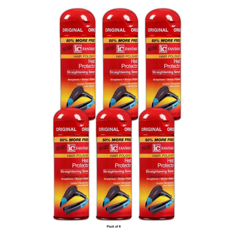 Fantasia High Potency IC Original Heat Protector Straightening Serum, 6 fl. oz., Chemically Damaged, Unisex. (Pack of 6)