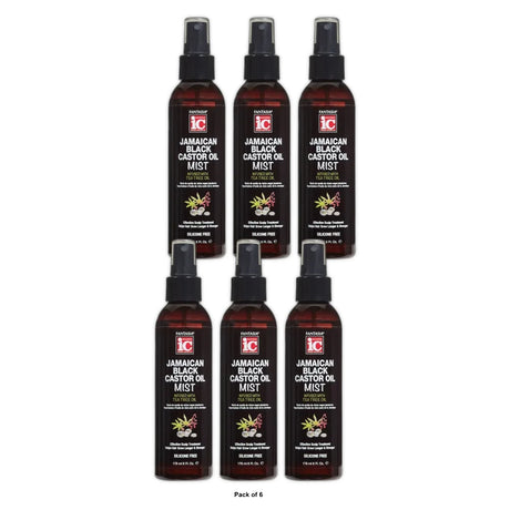 Fantasia IC Jamaican Black Castor Oil Mist infused with Tea Tree Oil, 6 oz (Pack of 6)