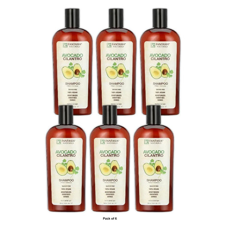 Fantasia Avocado & Cilantro Moisturizing Daily Shampoo with Keratin 12 fl oz (Pack of 6)