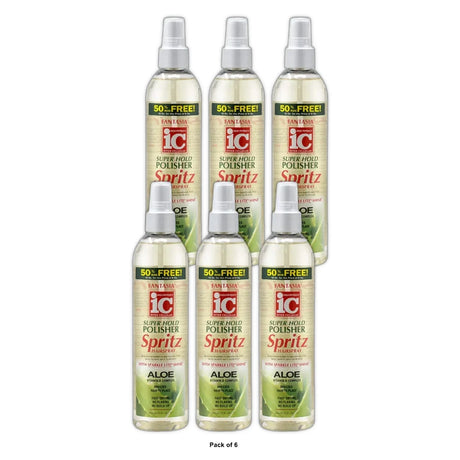 Fantasia Ic Spritz Hairspray Super Hold Polisher Aloe 10 Oz (Pack of 6)