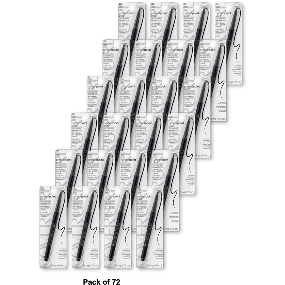Cover Girl Perfect Point Plus Eyeliner Self Sharpening Eye Pencil Charcoal #205 0.08Oz (Pack Of 72)