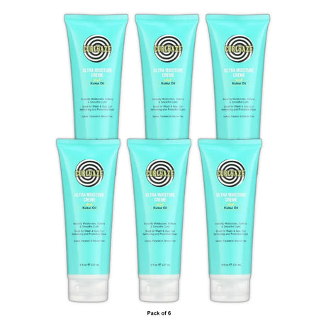 Curldaze Ultra Moisture Creme with Kukui Oil – 8 Fl. Oz (Pack of 6)