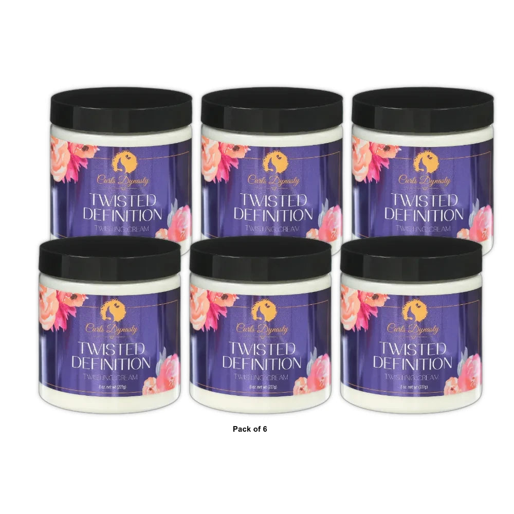 Curls Dynasty Twisted Definition Moisturizing Shine Enhancing Hair Styling Cream, 8 Fl. Oz (Pack of 6)