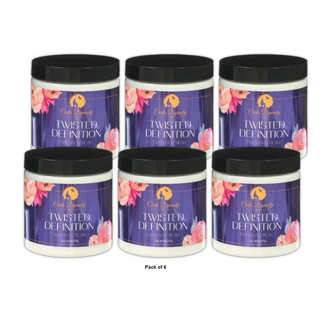 Curls Dynasty Twisted Definition Moisturizing Shine Enhancing Hair Styling Cream, 8 Fl. Oz (Pack of 6)