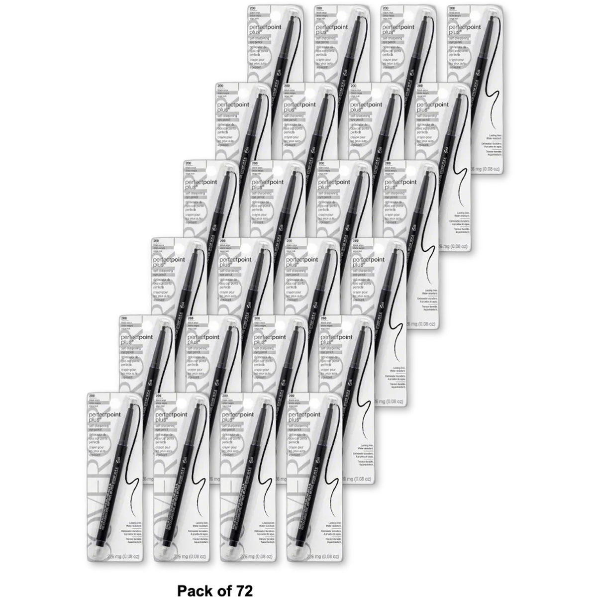 Cover Girl Perfect Point Plus Self Sharpening Eye Pencil Black Onyx #200 0.08Oz (Pack Of 72)