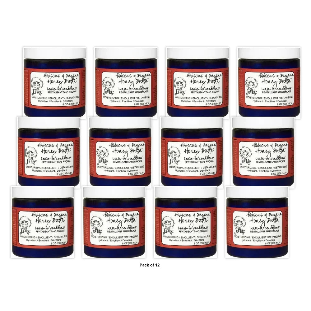 Curl Junkie Hibiscus & Banana Honey Butta Leave-In Conditioner, 8 fl. oz. (Pack of 12)