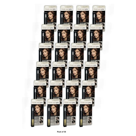 CYG (Cover Your Gray) Brush-In Hair Color Touch-Up, Black, 0.25 Oz (Pack of 36)