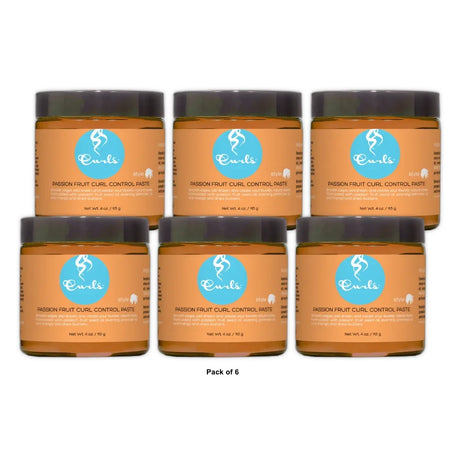 CURLS Passion Fruit Curl Control Paste For All Hair Types 4 Fl. Oz (Pack of 6)