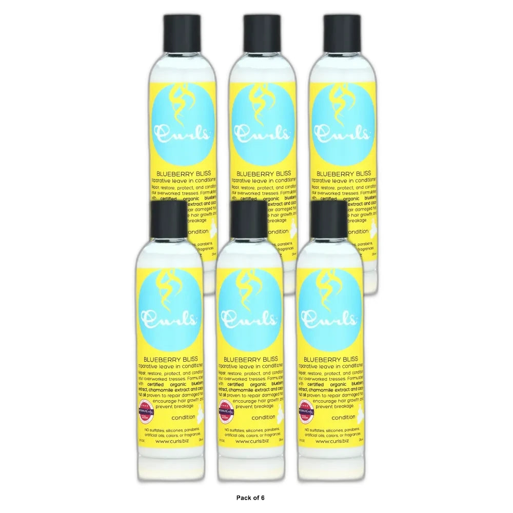 CURLS Blueberry Bliss Reparative Leave-In Conditioner 8 Fl. Oz (Pack of 6)
