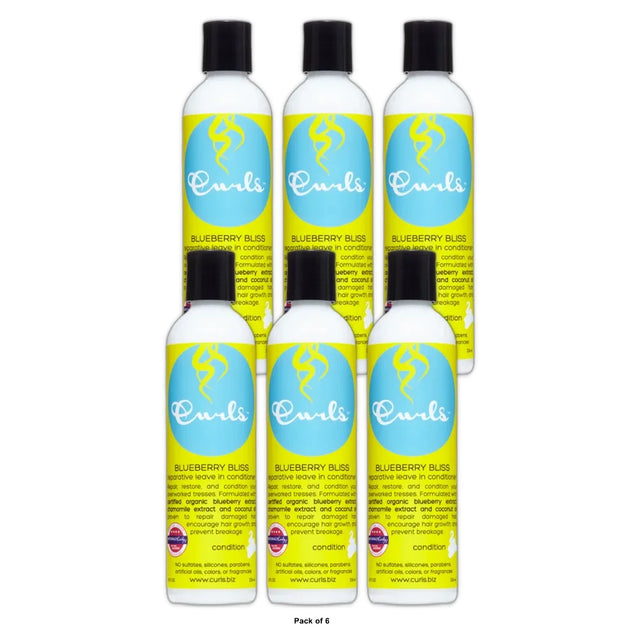 CURLS Blueberry Bliss Curl Reparative Leave-In Conditioner, 2 Fl. Oz (Pack of 6)