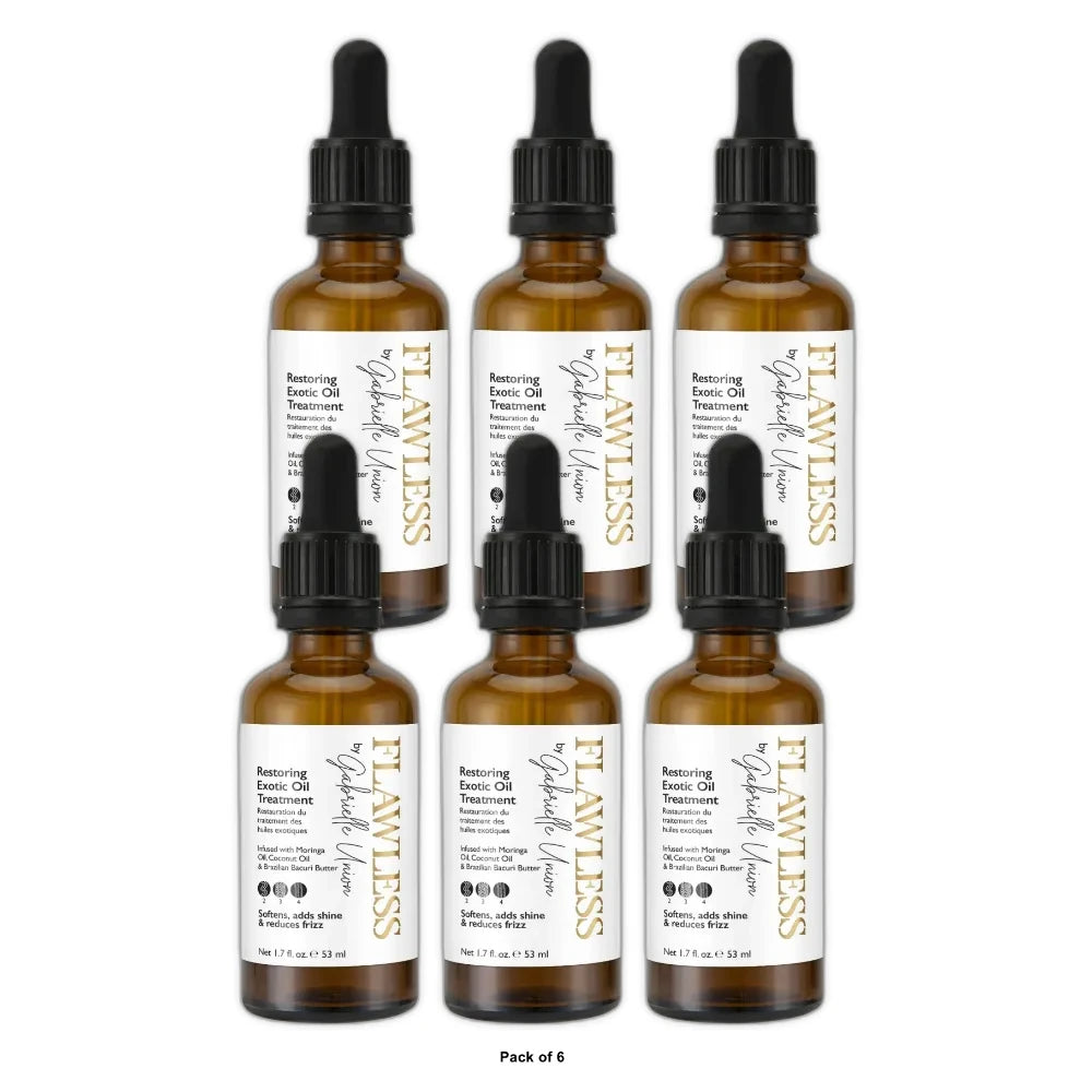 Flawless by Gabrielle Union Restoring Exotic Oil Treatment for Natural Curly & Coily Hair, 1.7 Fl. Oz (Pack of 6)