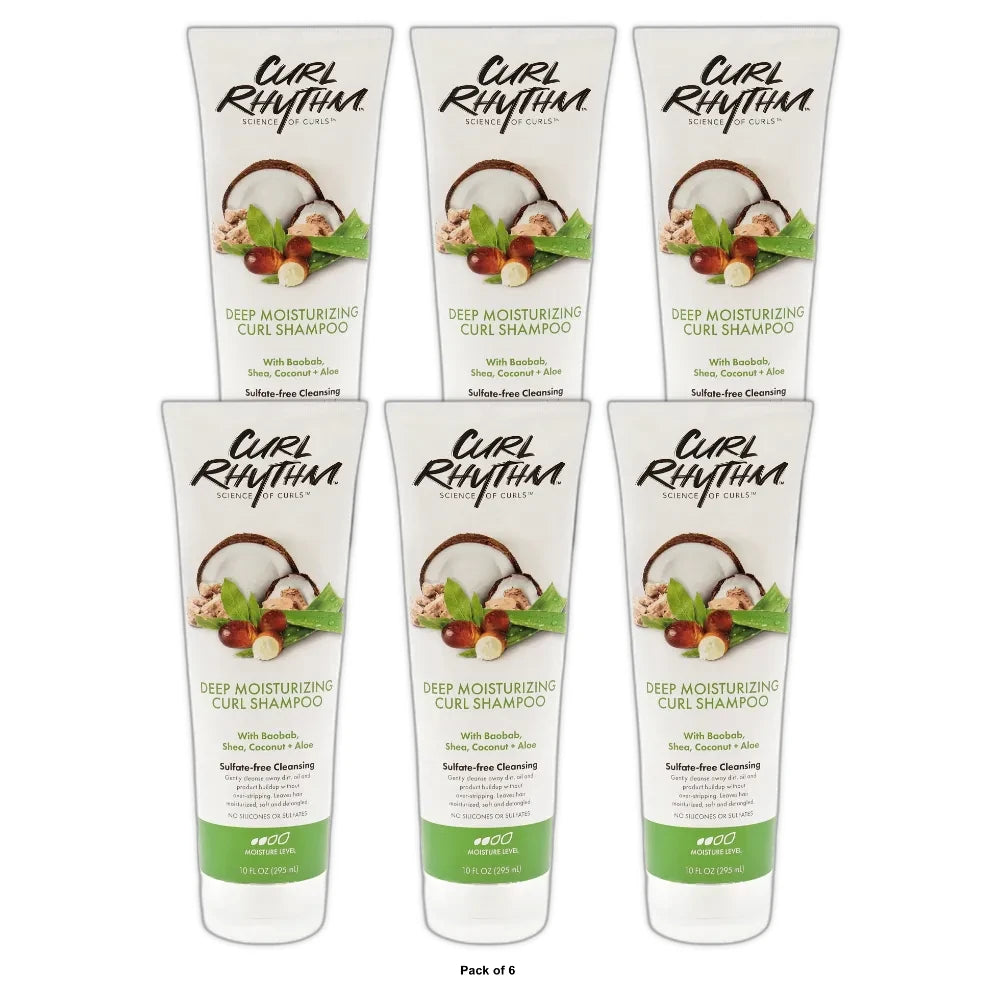 Curl Rhythm Deep Moisturizing Curl Shampoo, 10 Fl. Oz (Pack of 6)