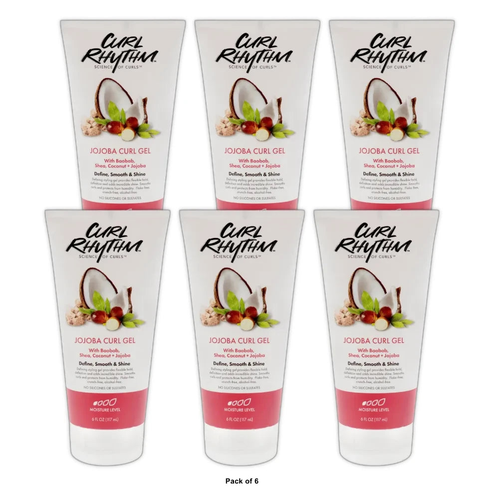 Curl Rhythm Jojoba Curl Gel, 6 Fl. Oz (Pack of 6)