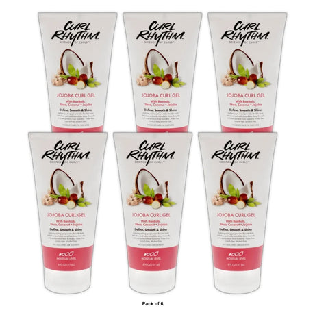 Curl Rhythm Jojoba Curl Gel, 6 Fl. Oz (Pack of 6)