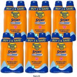 Banana Boat Sport Coolzone Clear Sunscreen Spray SPF 50 12Oz (Pack of 6)