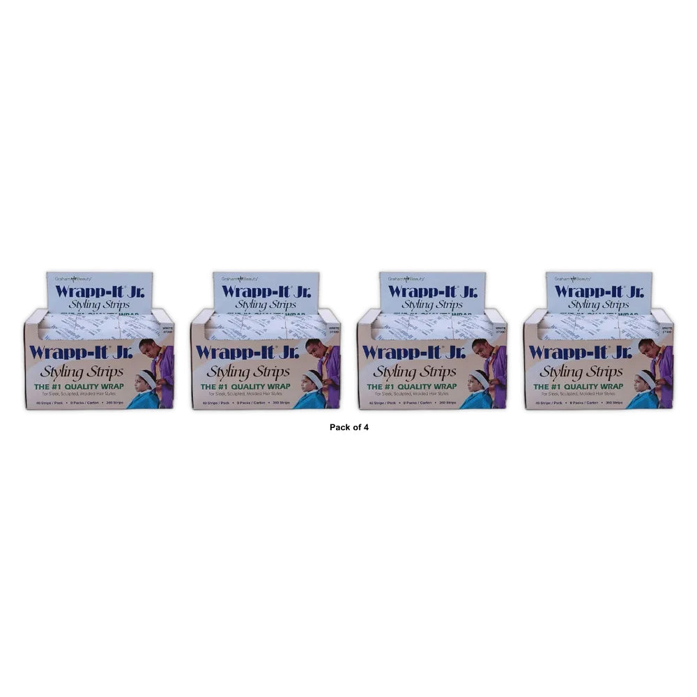 Graham Professional Beauty Wrapp-It Jr Styling Strips – White, 9 Packs (360 Strips Each) (Pack of 4)