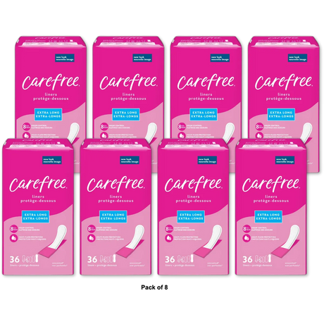 Carefree ACTi-Fresh Extra Long Pantiliners To Go Unscented 3.17oz (Pack of 8)